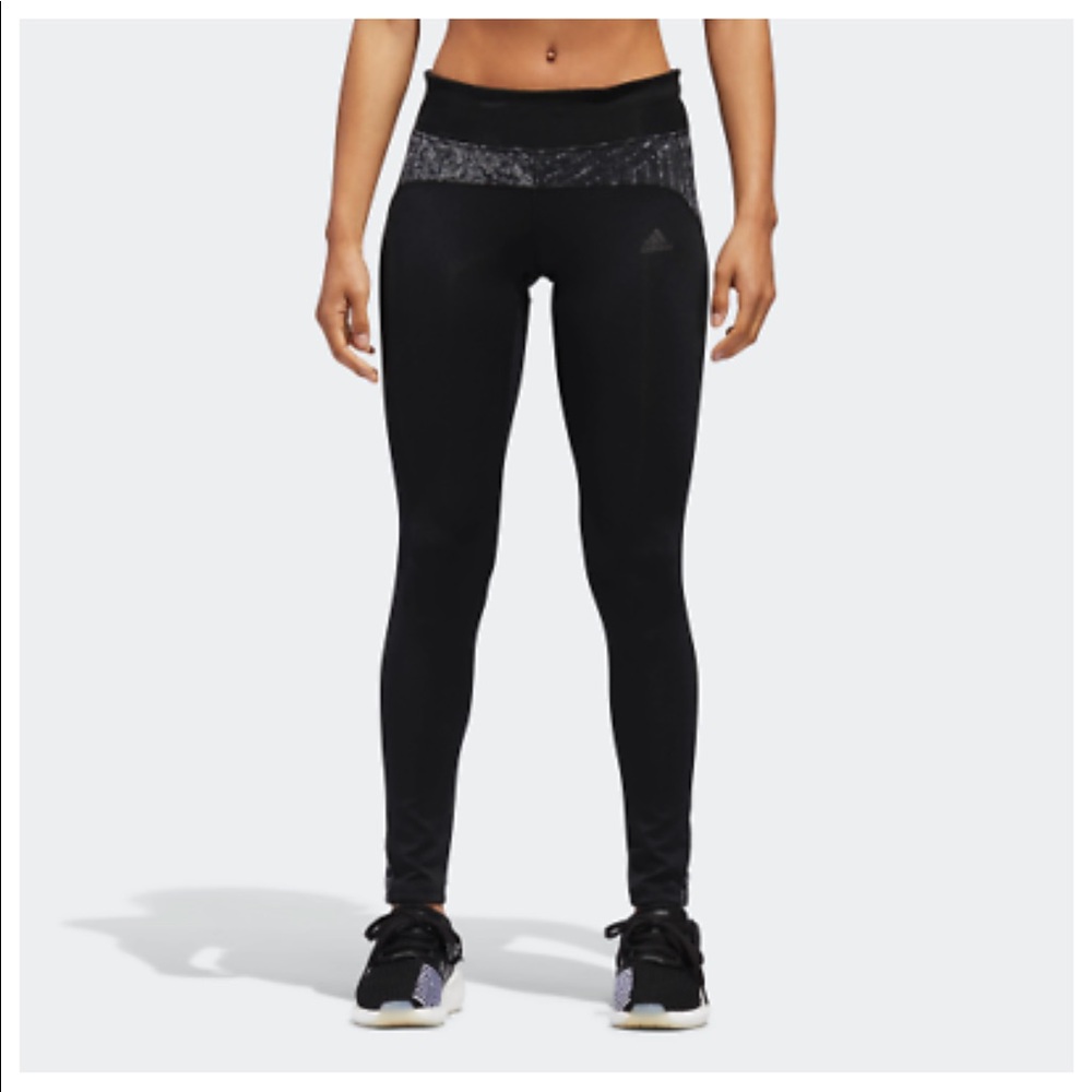 adidas black Regular-Rise Climalite Graphic Tights